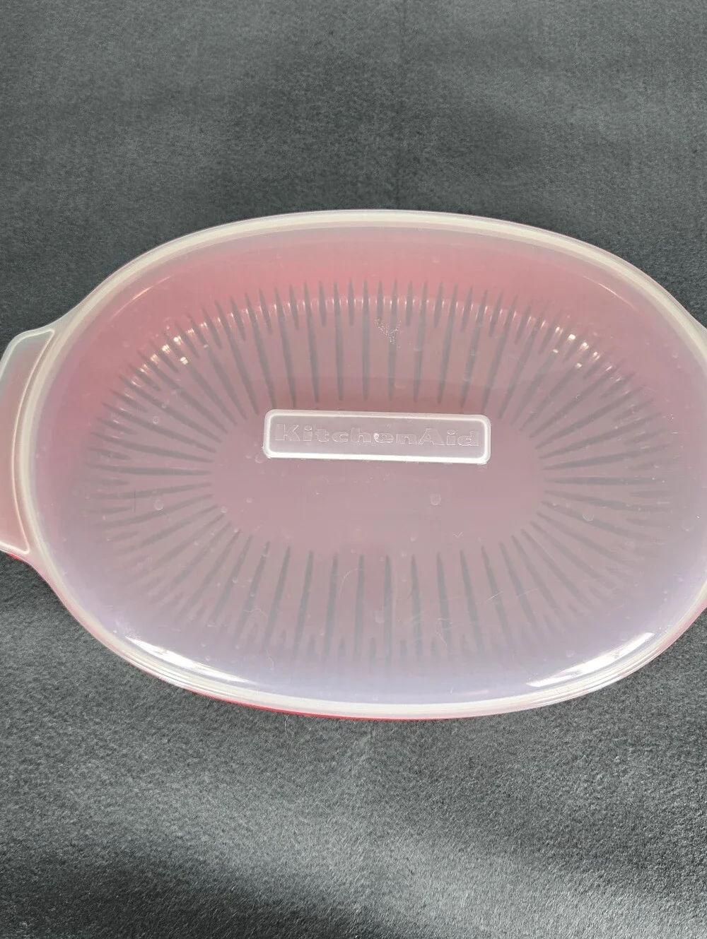 KitchenAid Red Microwave Steamer with Clear Lid